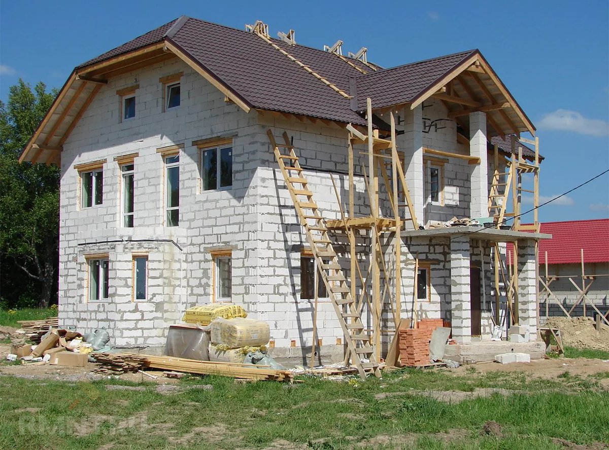 Строительство дома из газобетона и пенобетона под ключ